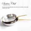 Juego de sartenes en acero inoxidable (2 piezas) Chef, 1 sartén de 22 cm, 1 sartén de 26 cm, no aptas para inducción 5 Set-2-sarten-Chef-acero inoxidable -Franquihogar