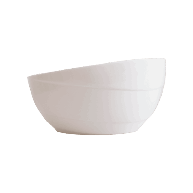 ensaladera porcelana blanca ovum