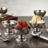 Juego de helado de acero inoxidable para 6 comensales, marca CRC y vendido por Franquihogar.