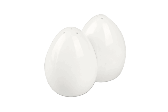 Juego salero y pimentero de porcelana blanca (2 piezas) Ovum 1 sin titulo