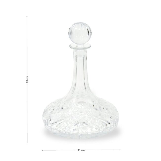 Decantador de cristal natural tallado Aurum