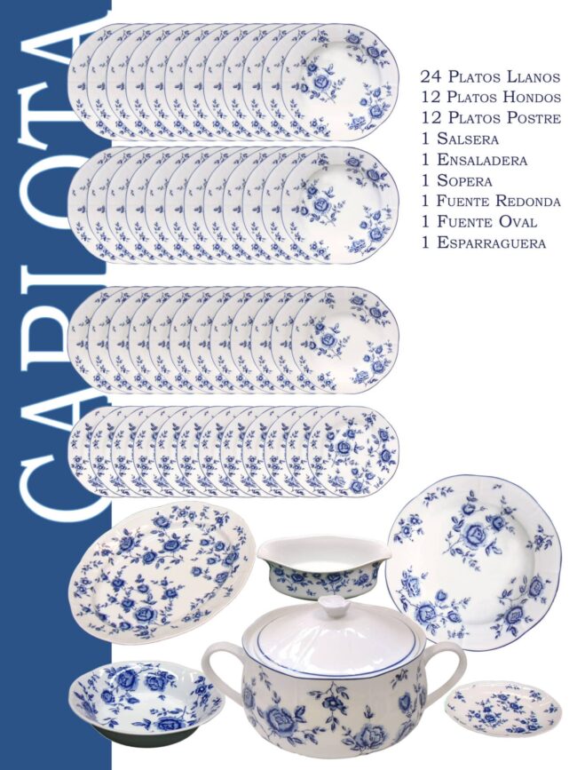vajilla porcelana carlotta