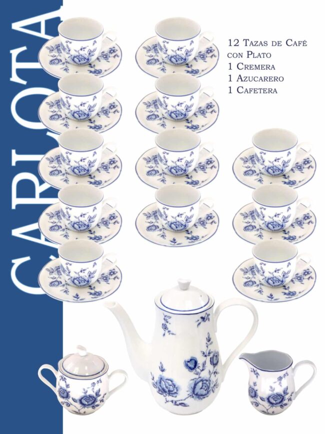 vajilla porcelana carlotta cafe