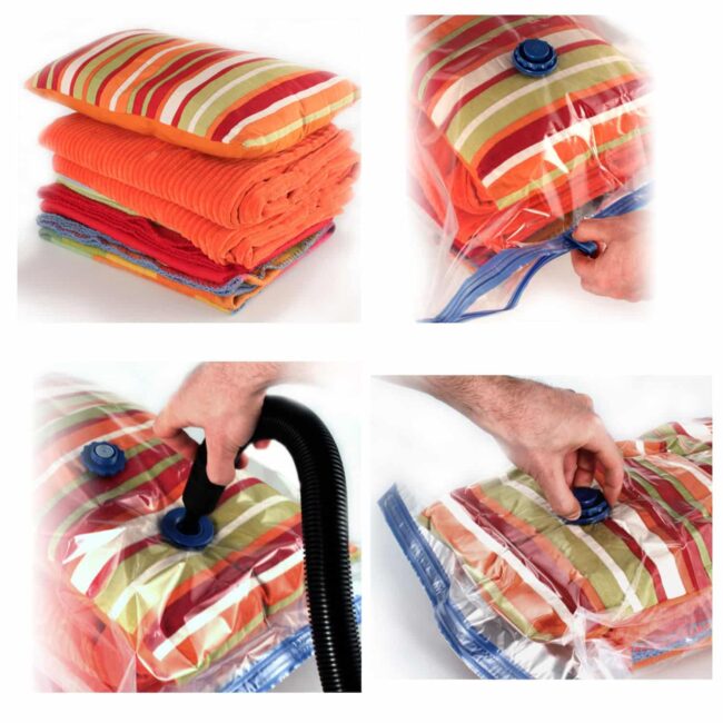 Juego de 6 Bolsas de Vacío para Almacenamiento, air , almacenamiento de ropa