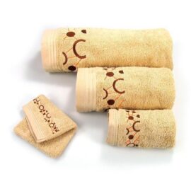Juego de toallas de baño Alameda, color beige, de Fanquihogar, tu menaje de cocina y hogar
