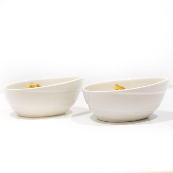 Boles de porcelana blanca (2 piezas) Ovum, diseño moderno