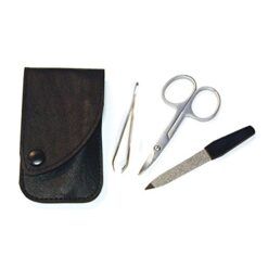 ZURICH - Set de manicura de bolsillo en acero inoxidable - tijera, pinza y lima