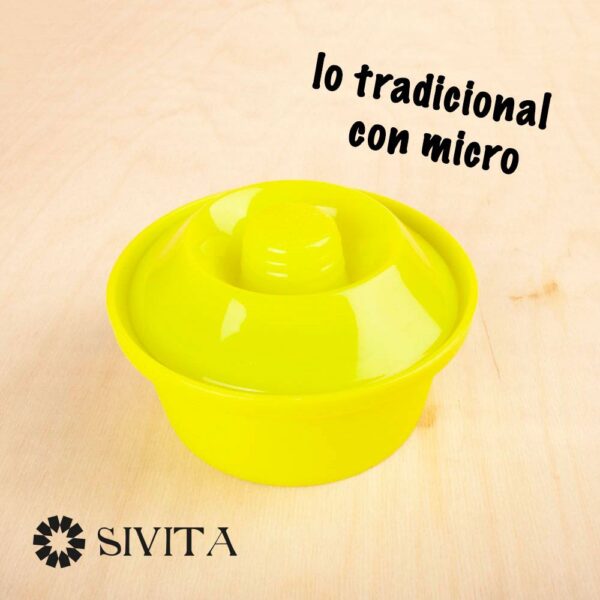 Alternative view of Cazuela cocotte en silicona para microondas y cocina al vapor (1 unidad) Sivita, 30 cl