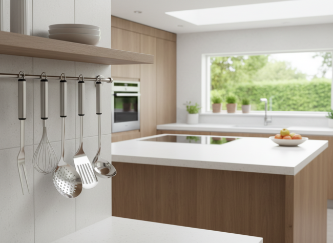 juego de utensilios de cocina de acero inox CRC modelo graff