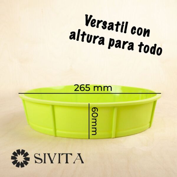 Alternative view of Molde de silicona para reposteria (1 pieza) Sivita, 27,6 cm, redondo, verde