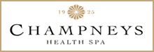 Imagotipo de Champneys health spa en la entrada de spa e hidromasaje del blog de Franquihogar