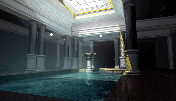 Piscina de unas termas del imperio romano en la entrada de spa e hidromasaje del blog de Franquihogar