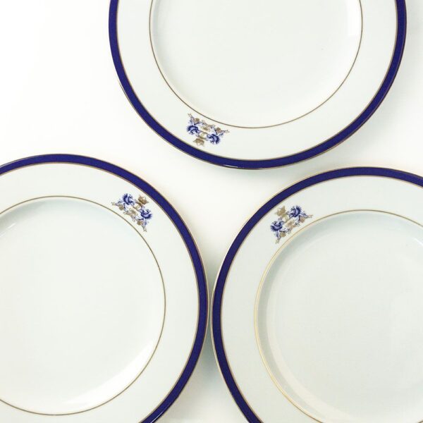Alternative view of Platos  presentación llanos de porcelana blanca (6 piezas) Duisburg, 30 cm, azul cobalto y filo de oro