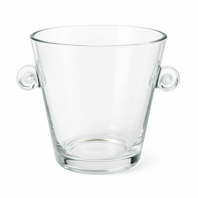 Cubitera verona de cristal con asas espirales