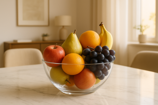 FRANQUIHOGAR florero FRUTERO capri de cristal