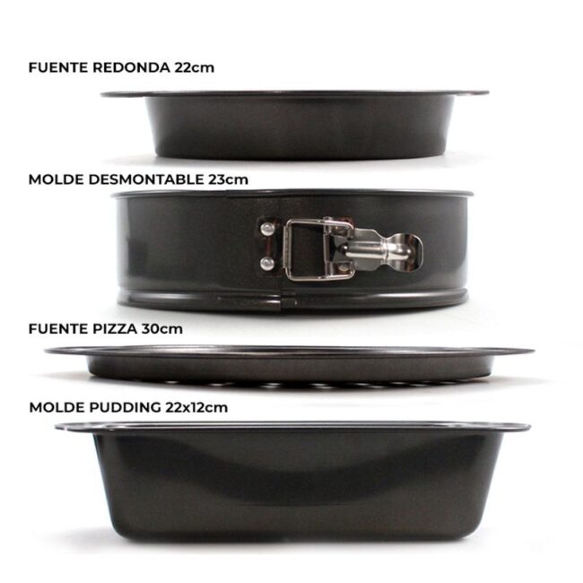 recipientes de horno medidas
