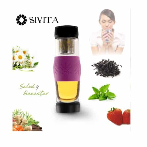botella infusion con filtro te