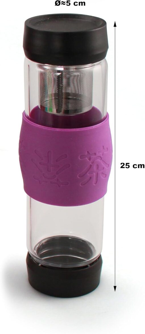 botella infusion con filtro te