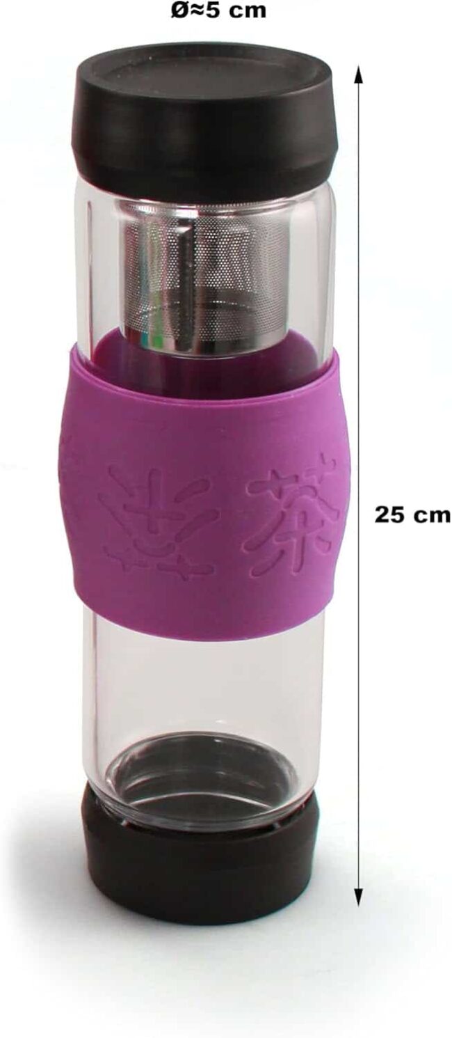 botella infusion con filtro te