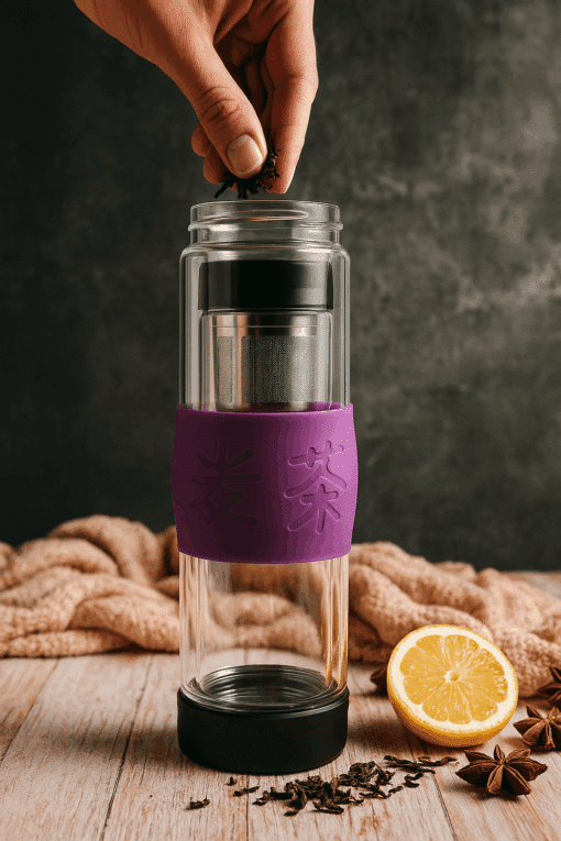 botella infusion con filtro te