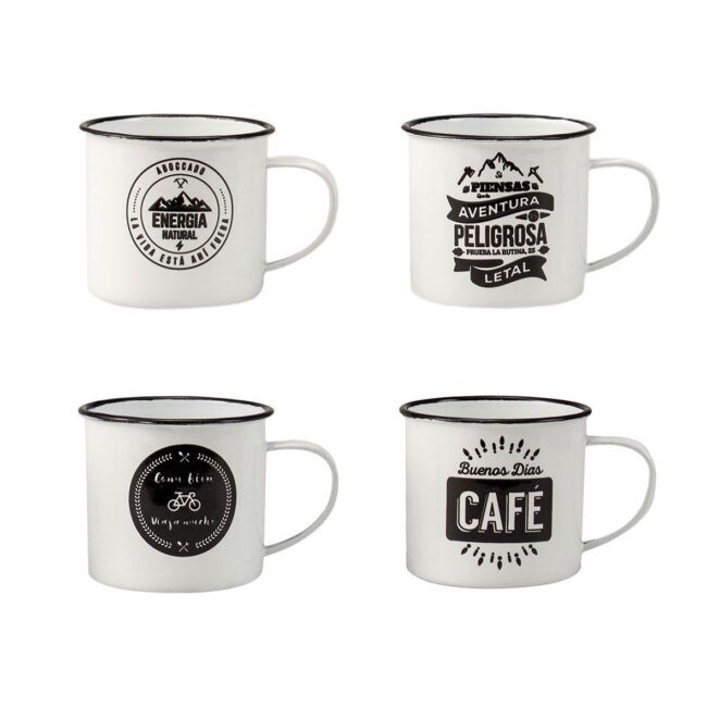 4 tazas vintage