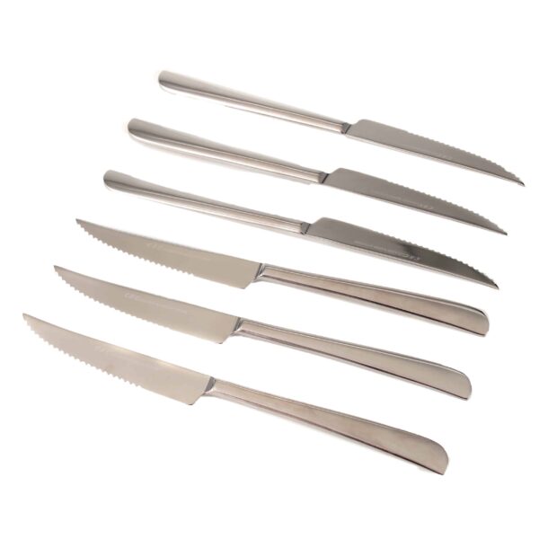 Alternative view of Cuchillos chuleteros en acero premium de 22 cm (6 piezas) Trento Kobe, 1 funda