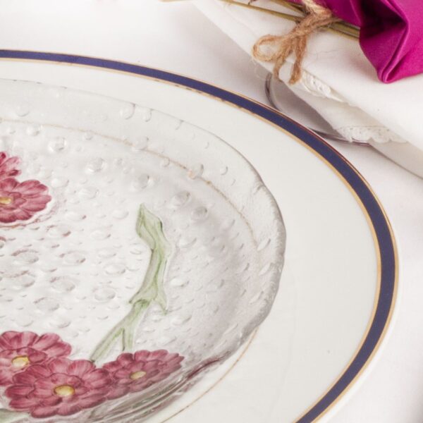 Alternative view of Plato de postre en cristal de Bohemia (1 pieza) Anemone, 21 cm