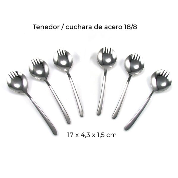 Alternative view of Juego de cubiertos para ostras en acero inoxidable (9 piezas) Trento, 6 tenedores de ostras, 1 exprimidor, estuche regalo.