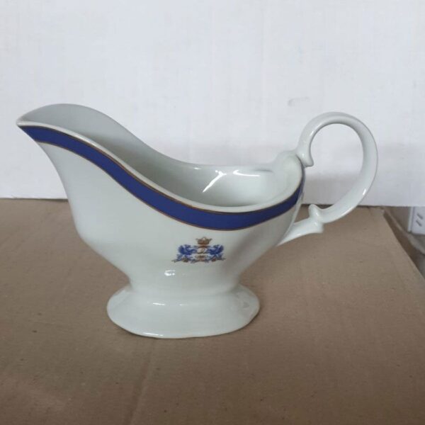 Alternative view of Salsera de Porcelana Blanca y Azul Cobalto (1 pieza) Duisburg, 350 ml