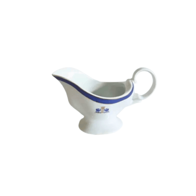 Salsera de Porcelana Blanca y Azul Cobalto (1 pieza) Duisburg, 350 ml 1 salsera duisburg-porcelana-blanca-franquihogar
