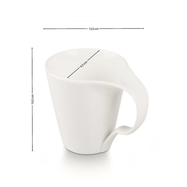 Alternative view of Set de 2 Mugs de Porcelana Blanca 400?ml Ovum – Apto Microondas y Lavavajillas