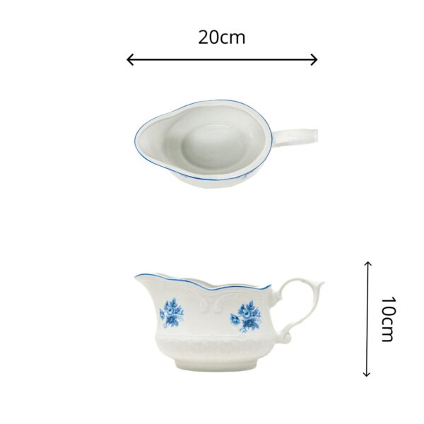 Alternative view of Salsera de porcelana blanca Lubeck Blue