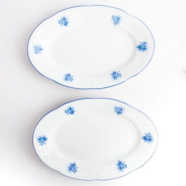 vajilla BANDEJA lubeck blue porcelana blanca fine porcelain