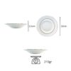 Juego Platos Hondos de Porcelana Blanca (6 piezas)Rhein con Borde Dorado – Vajilla de filo de oro para Sopas cremas. Celebraciones y regalos 3 2 BANDEJAS OVALES 6