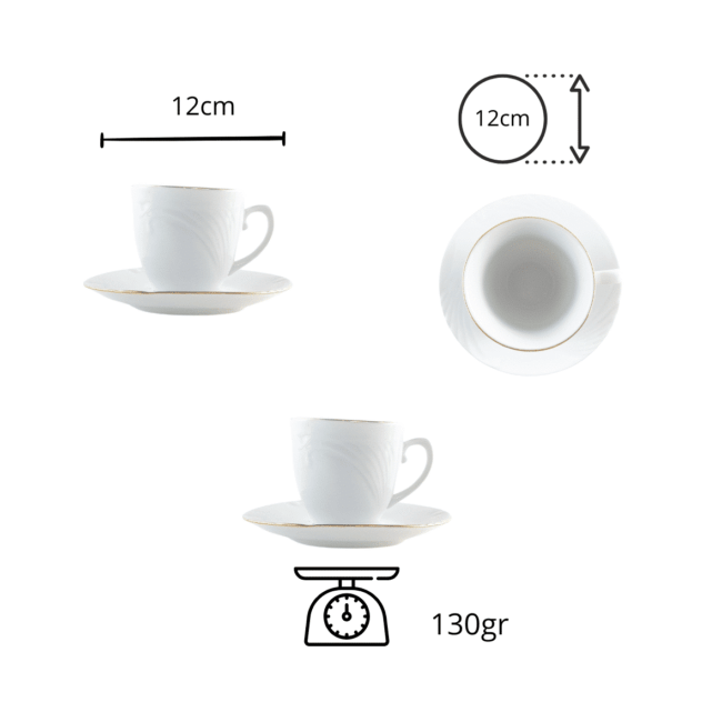 25_LUBECKR_CAFE tazas de cafe porcelana blanca