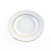 Juego Platos Hondos de Porcelana Blanca (6 piezas)Rhein con Borde Dorado – Vajilla de filo de oro para Sopas cremas. Celebraciones y regalos 6 4RHEIN 6 HONDOS