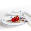 vajilla BANDEJA lubeck blue porcelana blanca fine porcelain