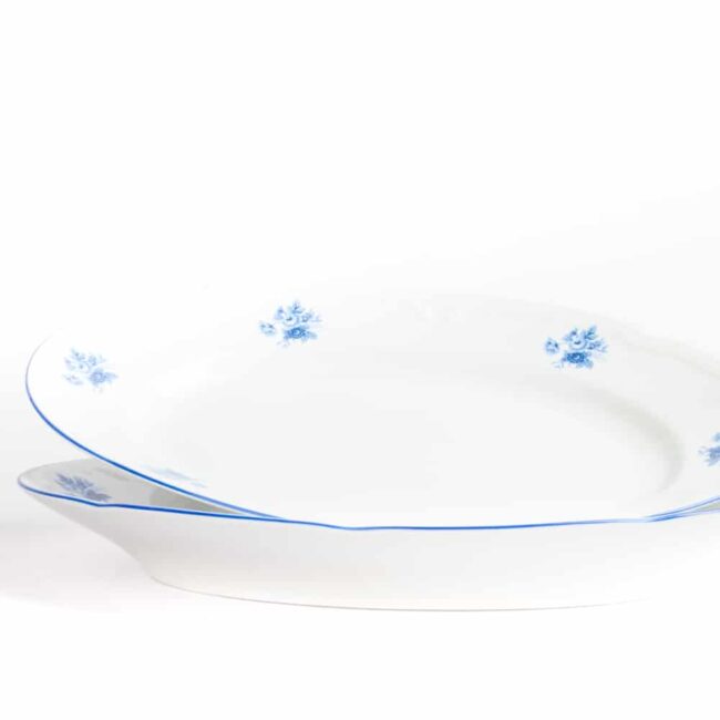 vajilla BANDEJA lubeck blue porcelana blanca fine porcelain