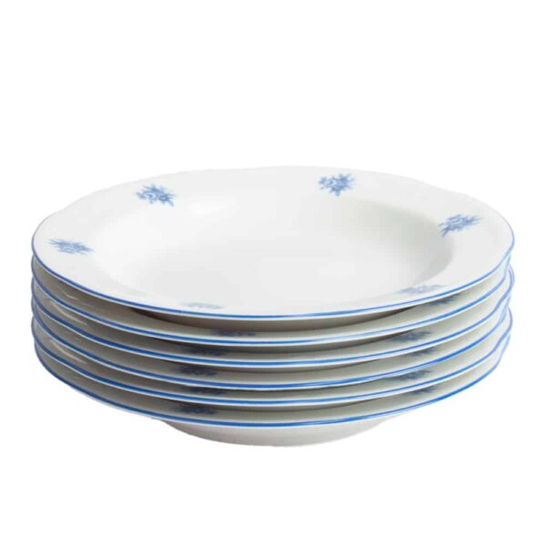 Alternative view of Juego de platos hondos de porcelana blanca (6 piezas) Lubeck Blue