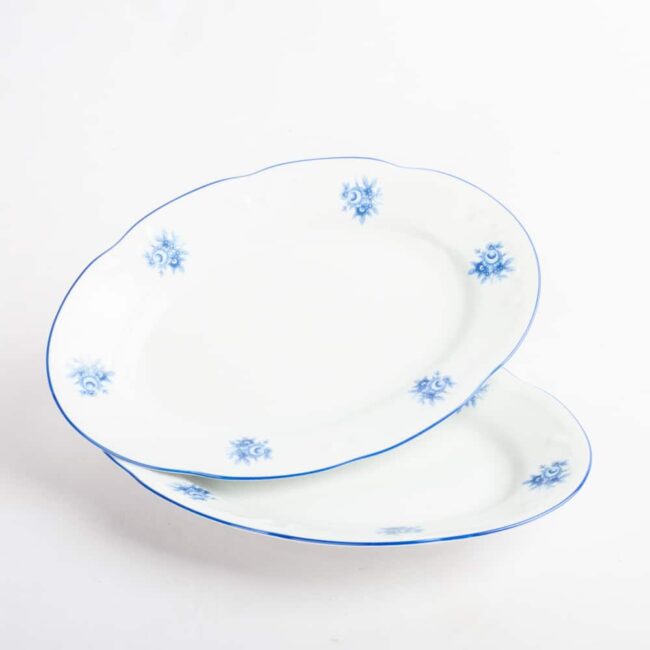 vajilla BANDEJA lubeck blue porcelana blanca fine porcelain
