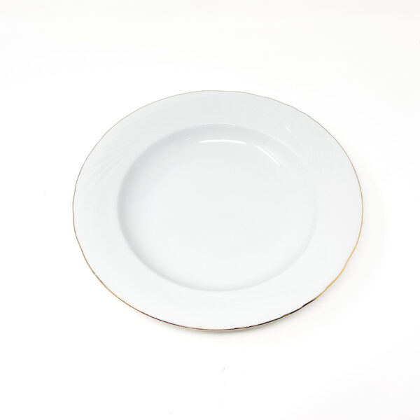 Juego de platos hondos de porcelana blanca (6 piezas) Lubeck R con filo de oro