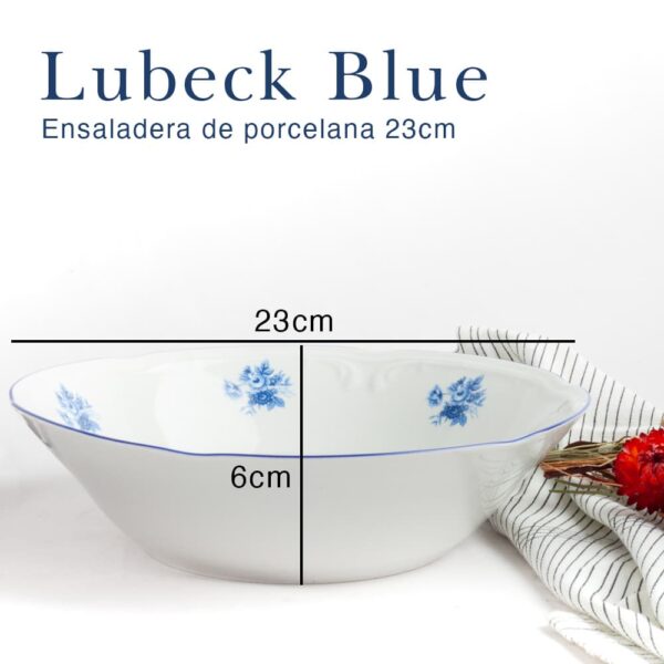 ensaladera lubeck blue porcelana blanca fine porcelain
