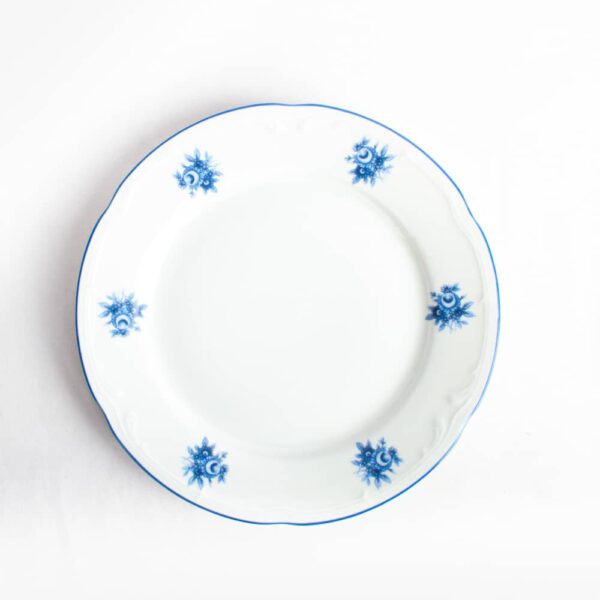 plato llano porcelana blanca lubeck blue