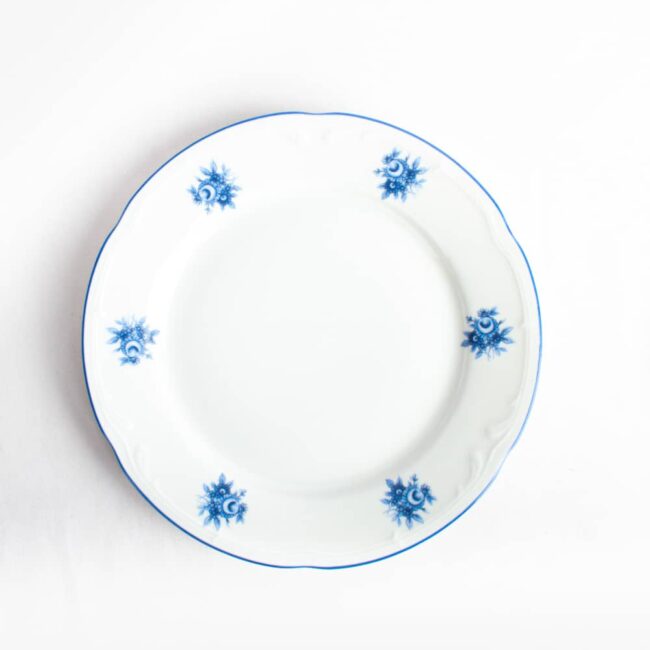plato llano porcelana blanca lubeck blue