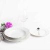 plato porcelana blanca hondo sena