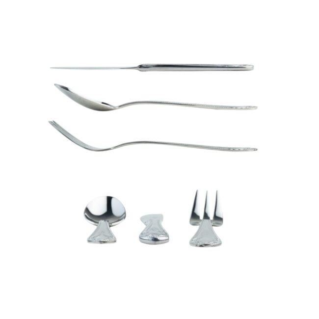 CUBIERTOS DE POSTRE CUBERTERIA EN ACERO INOXIDABLE 18/10 MODELO 1285 ACERO 304 MARCA CRC