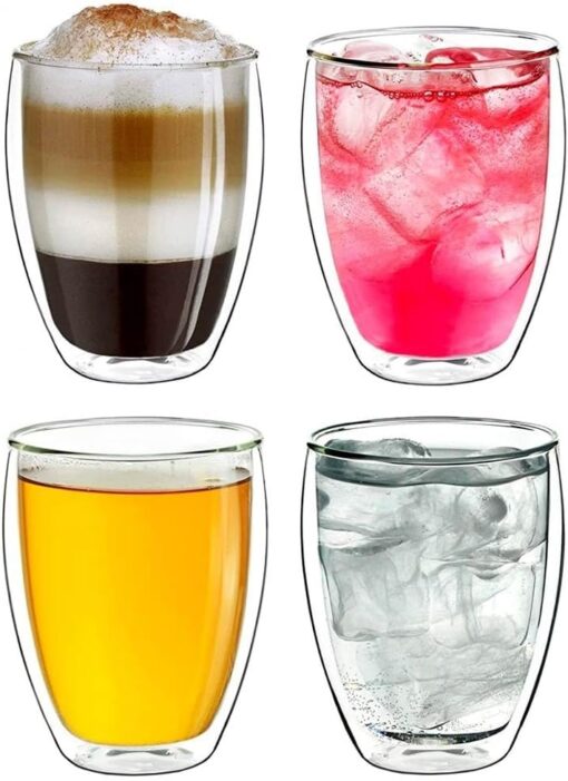 vasos CAFE doble capa borosilicato