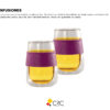 vasos CAFE doble capa borosilicato