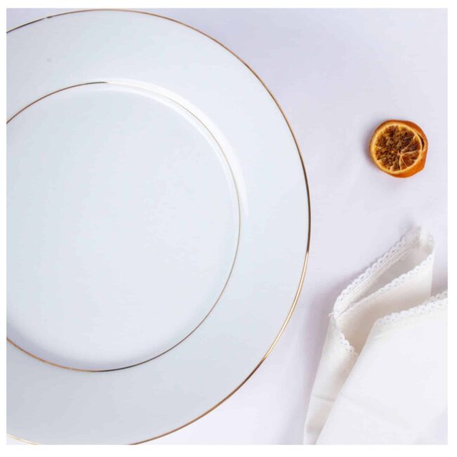 plato presentación porcelana blanca fuente