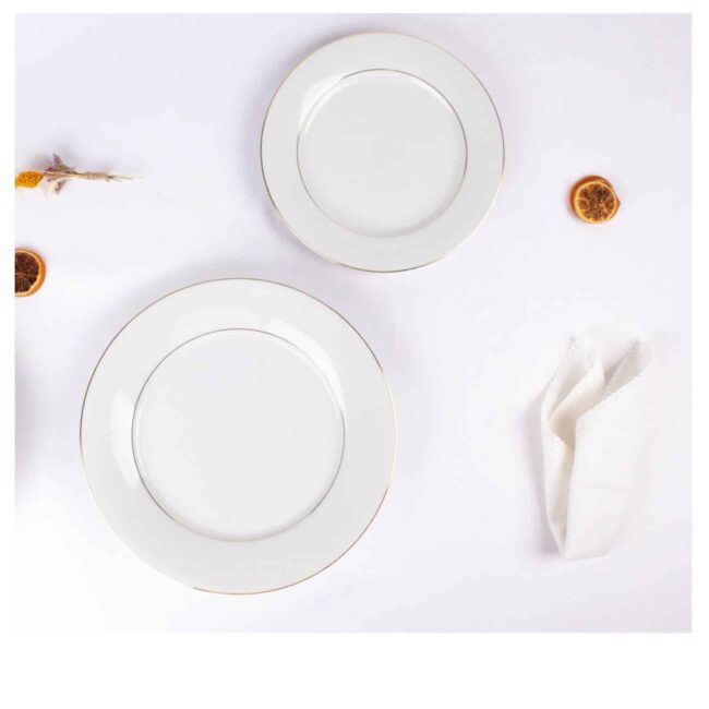 plato presentación porcelana blanca fuente